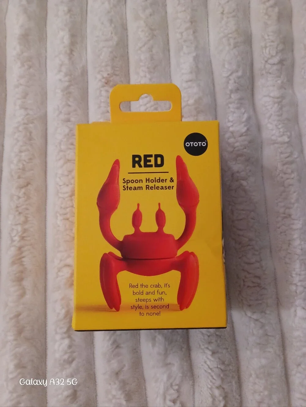 OTOTO Red Crab Spoon Holder & Steam Releaser, a 2-in-1 kitchen gadget